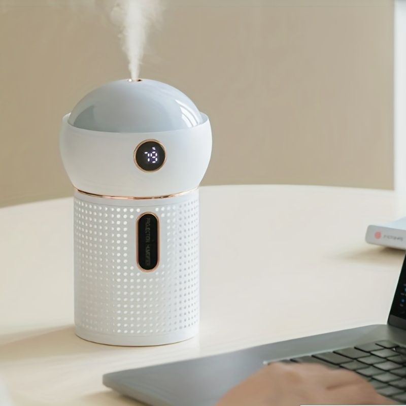 New Projection Night Light Air Humidifier Aroma Diffuser USB Rechargeable Essential Oil Diffusers Moisturizing Spray Steam Maker