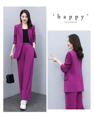 Business Suit Wide Leg Pants Two-piece Suit For Women