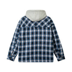 Color Matching Plaid Cotton Coat Fashion Men