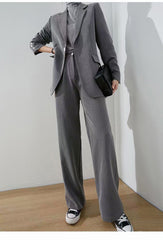 Gray Suit Jacket Casual Temperament Small Suit Women